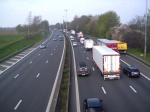 E 40 file tussen Brussel en Gent Persregio Dender