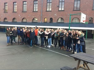 Leerlingen Middenschool Geraardsbergen Vlaamse week tegen pesten Persregio Dender