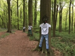 Bomen beklad in Neigembos Persregio Dender