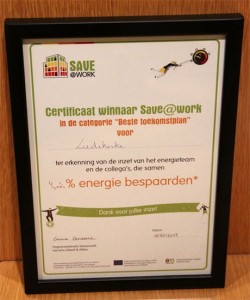 Certifikaat Save@Work aan Liedekerke Persregio Dender