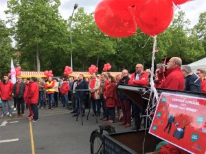 Socialisten Aalst tijdens 1 mei viering Persregio Dender