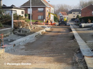 Dwarsstraat kreeg nieuw riolering 2018 Persregio Dender