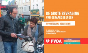PVDA Geraardsbergen maakt cijfers bekend bevraging enquette Persregio Dender
