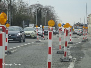 Gentsesteenweg Aalst tijdens wegenwerken Persregio Dender